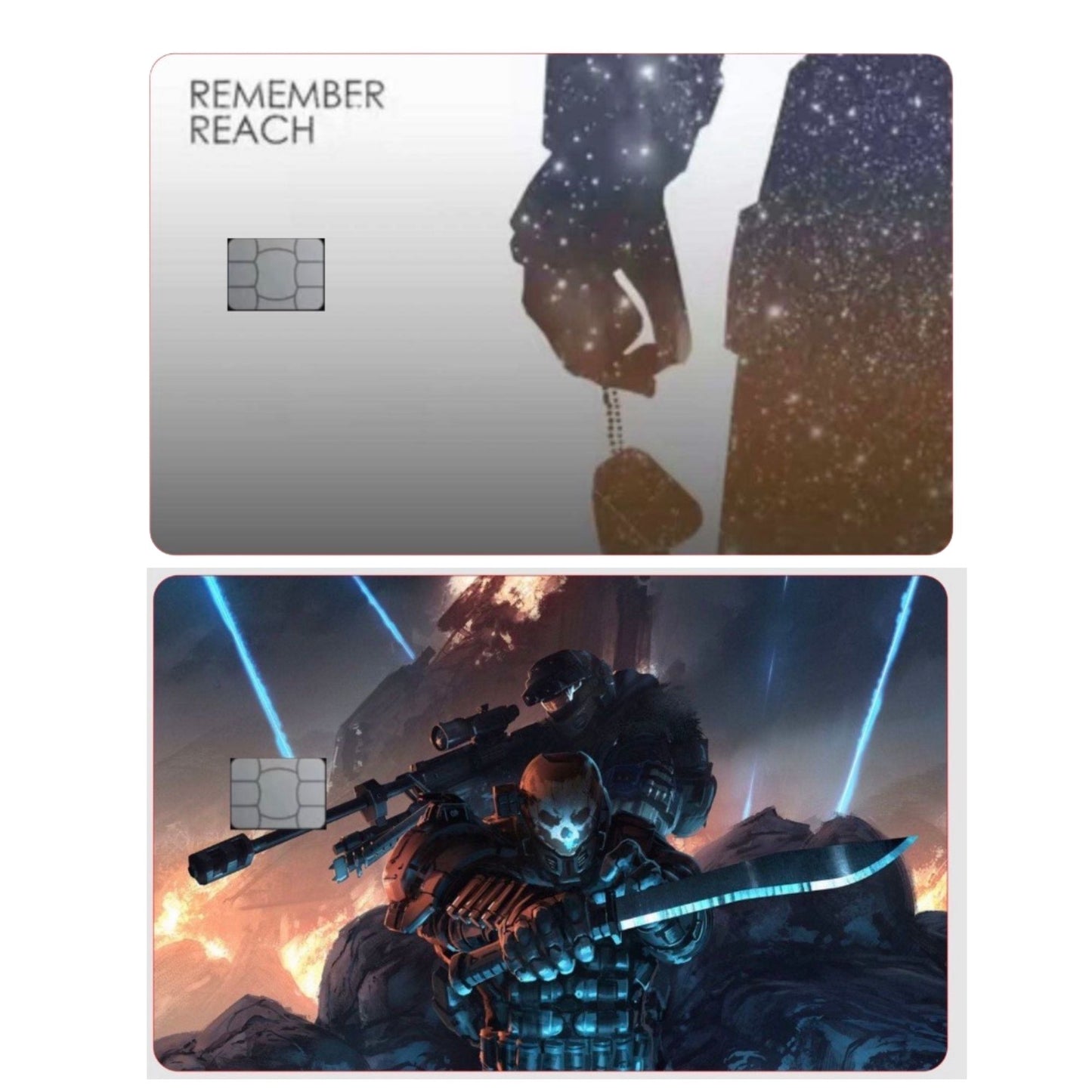 ODST AND MORE COVERS (NOTE THIS IS A REGULAR SIZE PLEASE ENSURE IT FITS BEFORE BUYING) Holographic Regular S Credit Card Skin Debit Card Sticker Wallet Decal Cover Waterproof Vinyl Easy to Apply