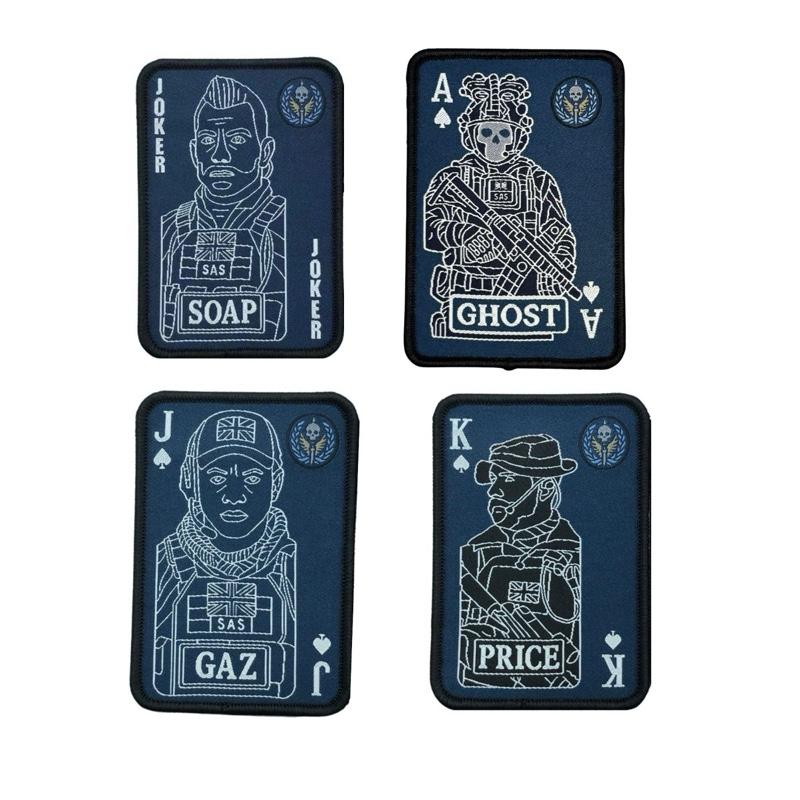 COD Logo Patches and Card Skins 3.5 inch Geometric Embroidery Design Hook Fastener Backing TSK1 Officially Designed Accessory