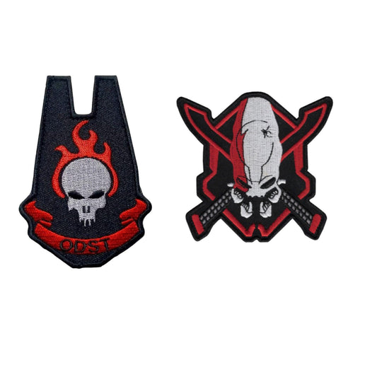 2 PC Red ODST Legendary Tactical Patch 3.50 inch - Hook Fastener Backing