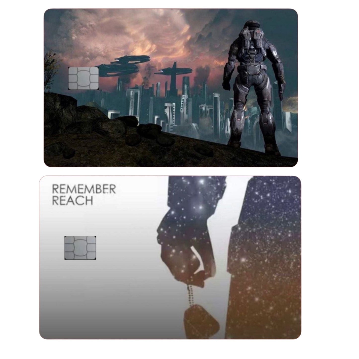 ODST AND MORE COVERS (NOTE THIS IS A REGULAR SIZE PLEASE ENSURE IT FITS BEFORE BUYING) Holographic Regular S Credit Card Skin Debit Card Sticker Wallet Decal Cover Waterproof Vinyl Easy to Apply