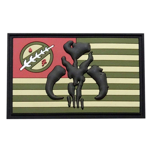 USA Flag Mythosaur Skull Patch (3D-PVC Rubber)