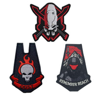 3 PC Red ODST Legendary Tactical Patch 3.50 inch - Hook Fastener Backing