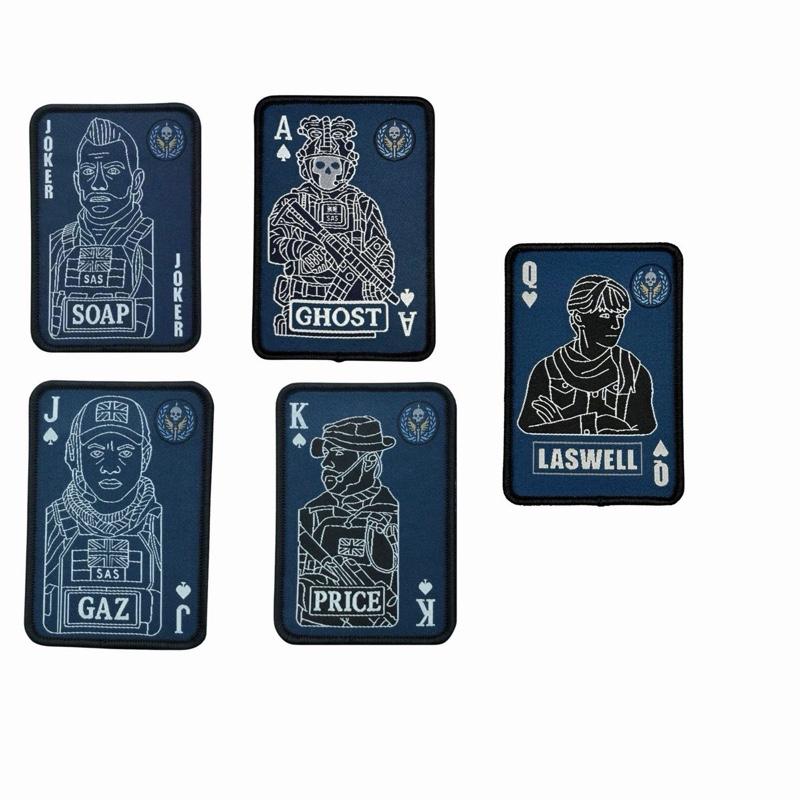 COD Logo Patches and Card Skins 3.5 inch Geometric Embroidery Design Hook Fastener Backing TSK1 Officially Designed Accessory