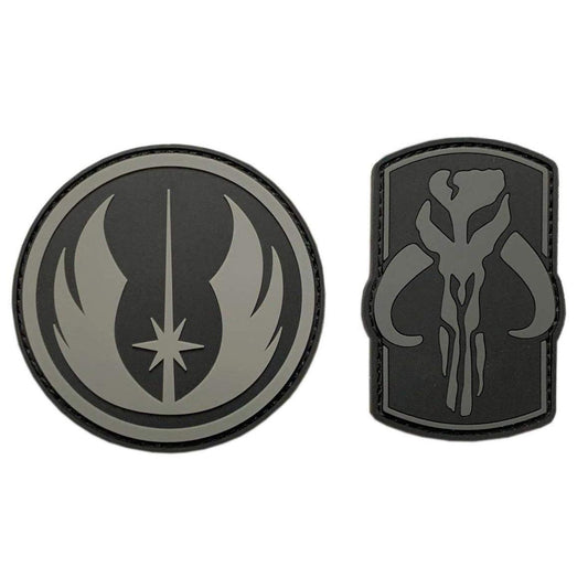 Mythosaur Skull Jedi Order Patch [2PC - 3D-PVC Rubber-“Hook” Fastener -MB10,54]