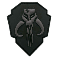 Mythosaur Skull Mercenary Shield Patch [3D-PVC Rubber -“Hook” Fastener -SZ2]