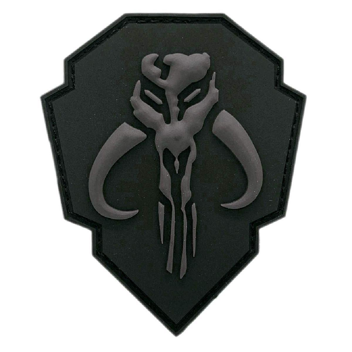 Mythosaur Skull Mercenary Shield Patch [3D-PVC Rubber -“Hook” Fastener -SZ2]