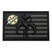 USA Flag Mythosaur Skull Patch (3D-PVC Rubber-MTB1)