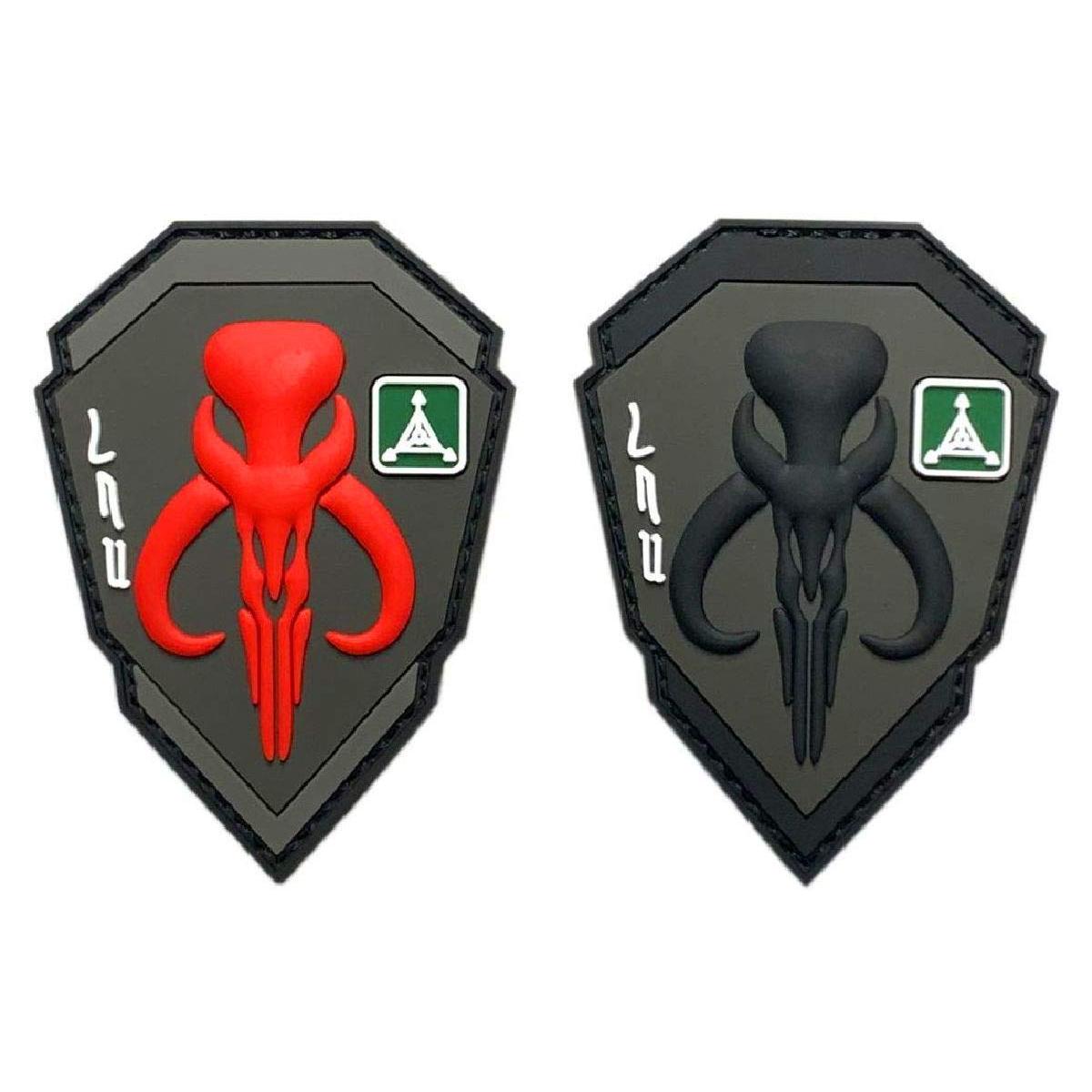 Mythosaur Skull Patch [2PC-“Hook” Fastener - 3D-PVC Rubber-MTB5,4]