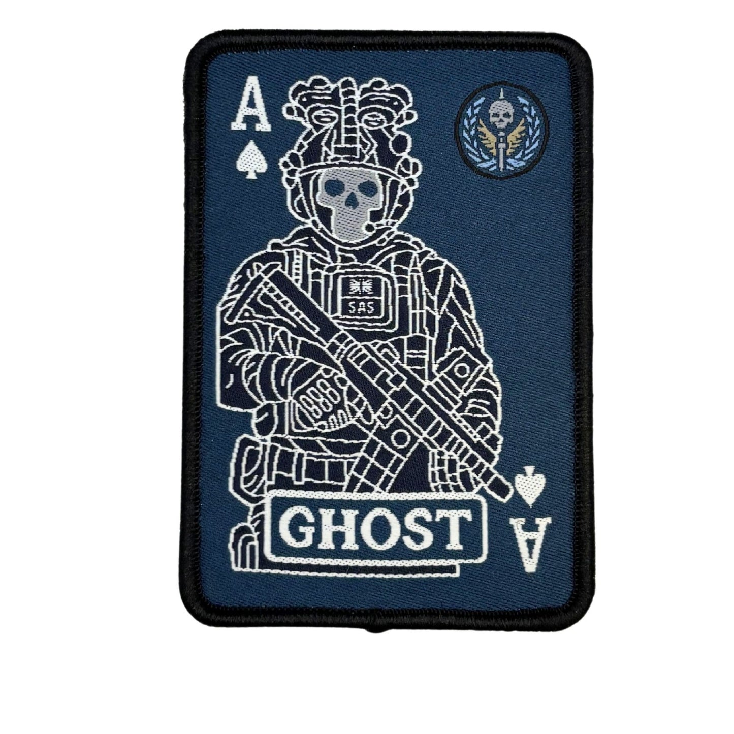 Duty Calls Ghost Task Force Tactical Patch 3.5x2.5 Hook Fastener and Loop Patch