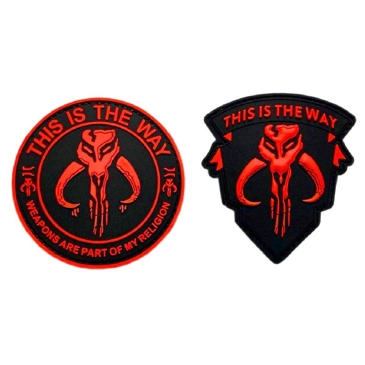 Weapons Part of My Religion Mythosaur Skull Patch [2PC Bundle -3D-PVC Rubber -“Hook” Fastener -TW2,TW1]