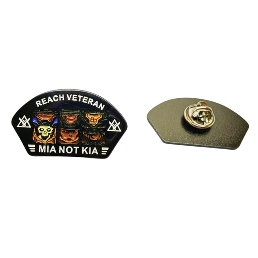 Reach Vet Noble Team Pin 1.5 Inch 1 PC Metal Finish Shiny Look For Completing Legendary for Clothes or Gear