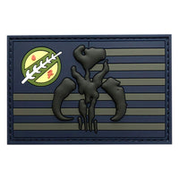 USA Flag Mythosaur Skull Patch (3D-PVC Rubber-MTB5)