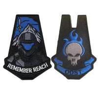 Blue 2 PC ODST Remember Reach Tactical Patch 3.50 inch - Hook Fastener Backing HT12
