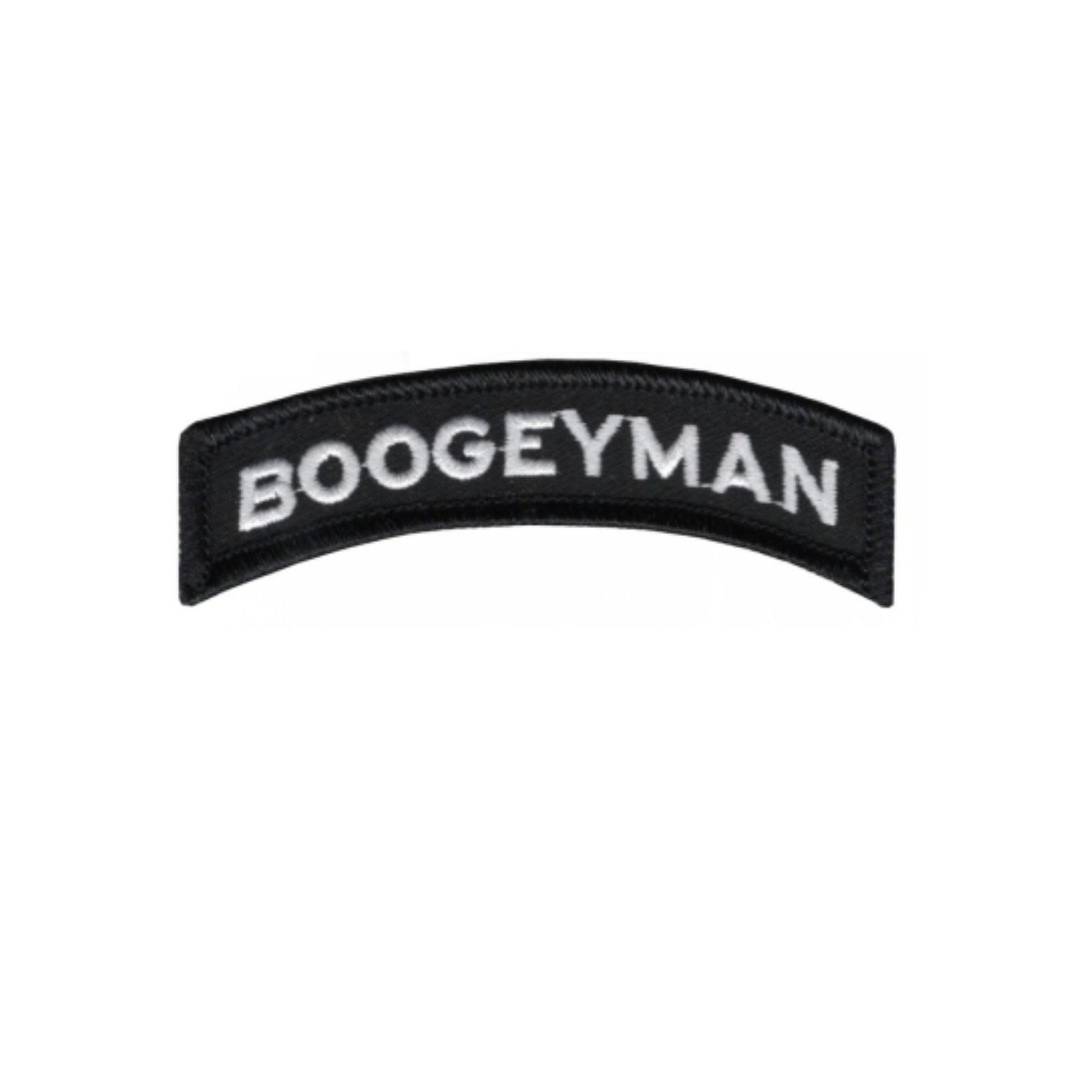 Boogeyman Embroidered Tactical Patches - Hook Fastener Backing 3x0.75 Inch