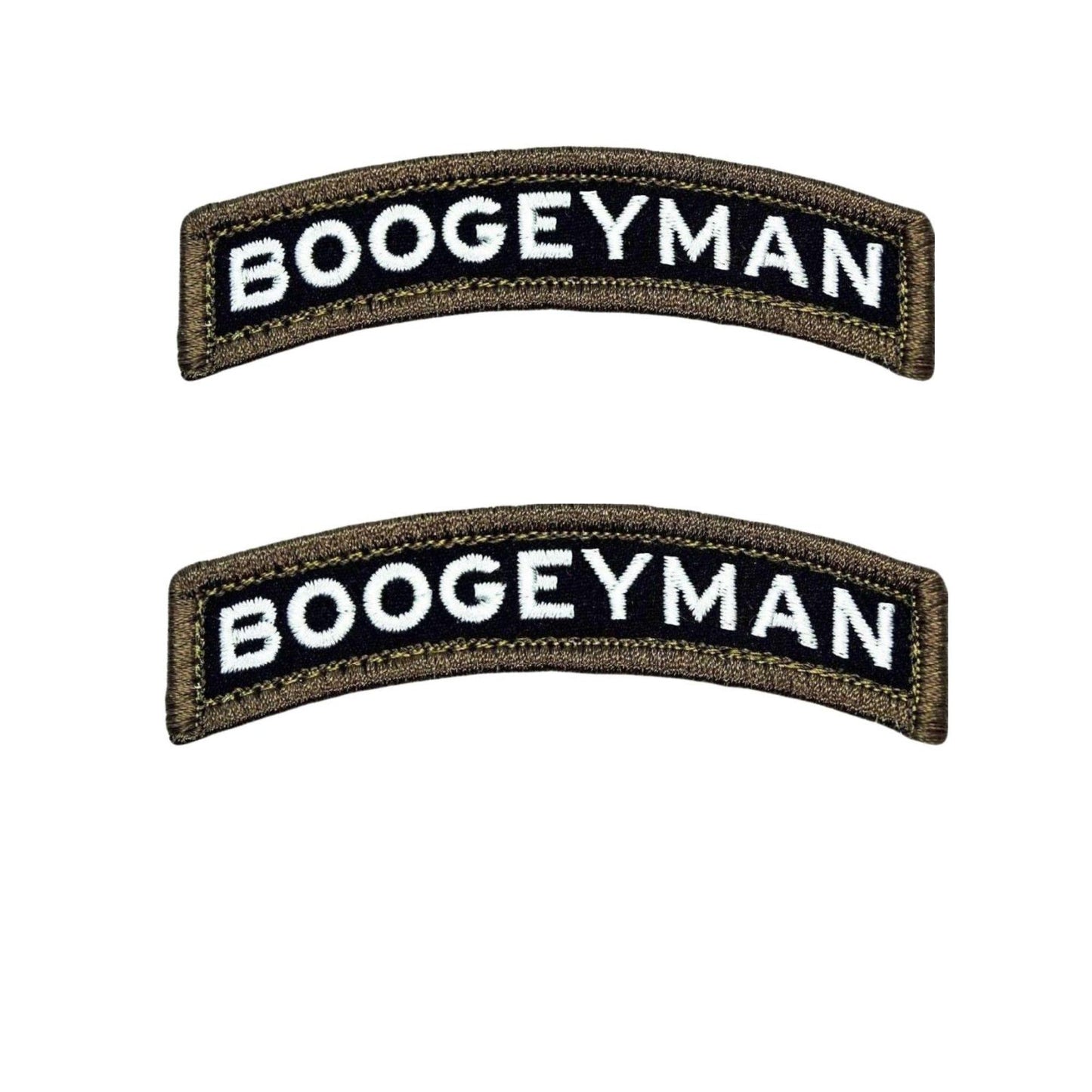 Boogeyman Embroidered Tactical Patches - Hook Fastener Backing 3x0.75 Inch