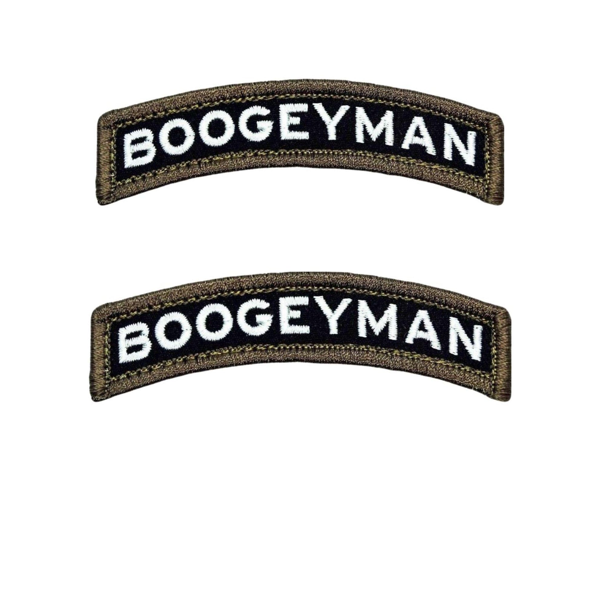 Boogeyman Embroidered Tactical Patches - Hook Fastener Backing 3x0.75 Inch