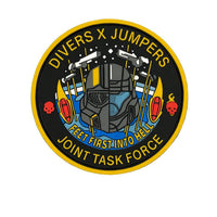 Divers X Jumpers 3 Inch Join Task Force PVC Hook Fastener Backing Patch