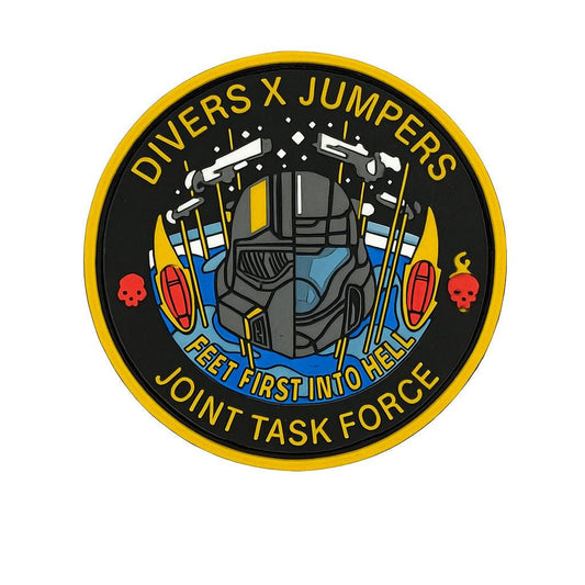 Divers X Jumpers 3 Inch Join Task Force PVC Hook Fastener Backing Patch