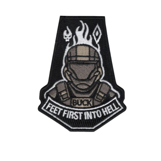 ODST Buck Feet First Skull Hook Fastener Patch 3.5x2.5 Inch