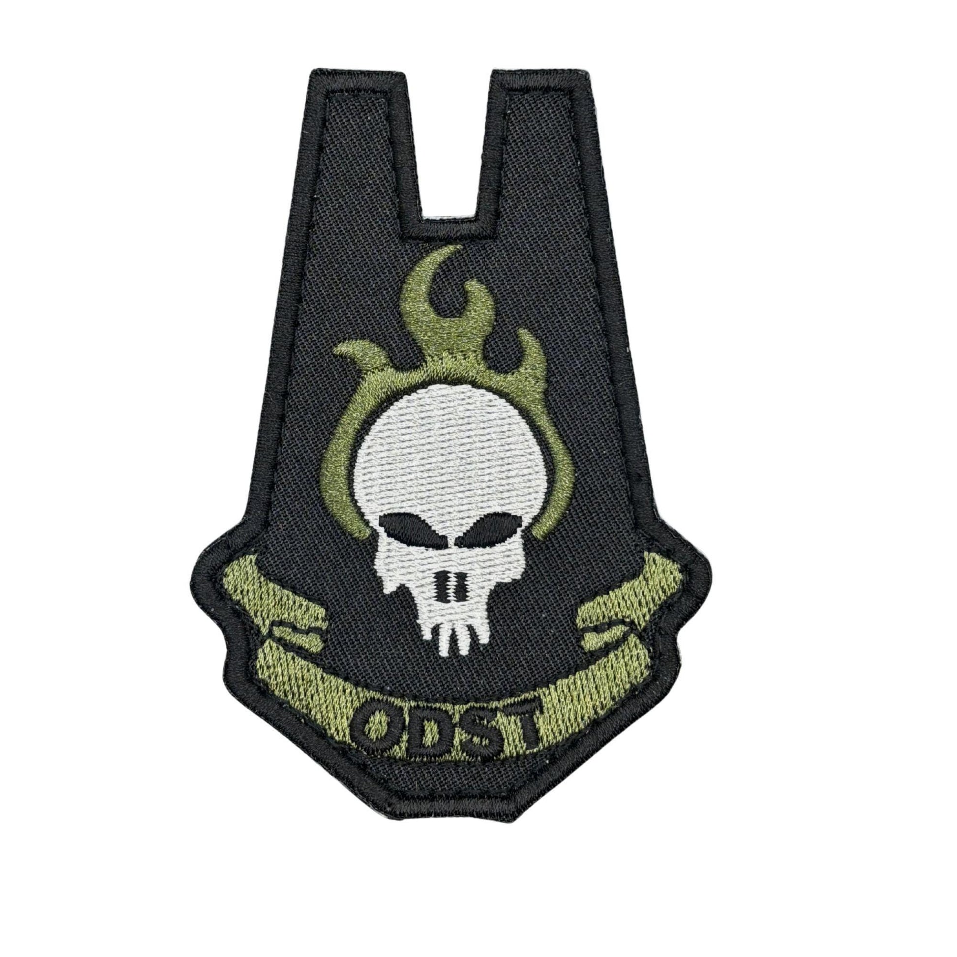 ODST Green ODST Skull Hook Fastener Patch 3.5x2.5 Inch