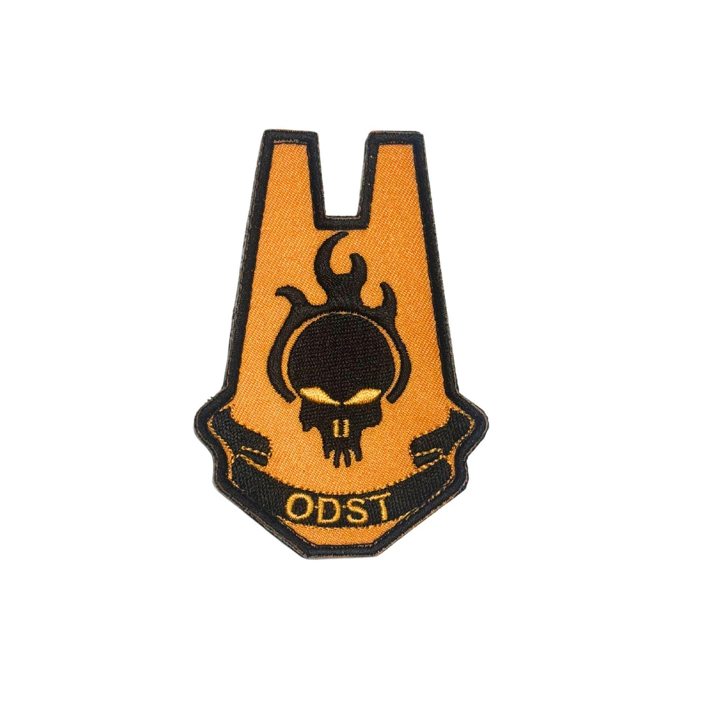 ODST Hola Orange/Blk Tactical Patch 3.5 inch - Hook Fastener Backing - HT1