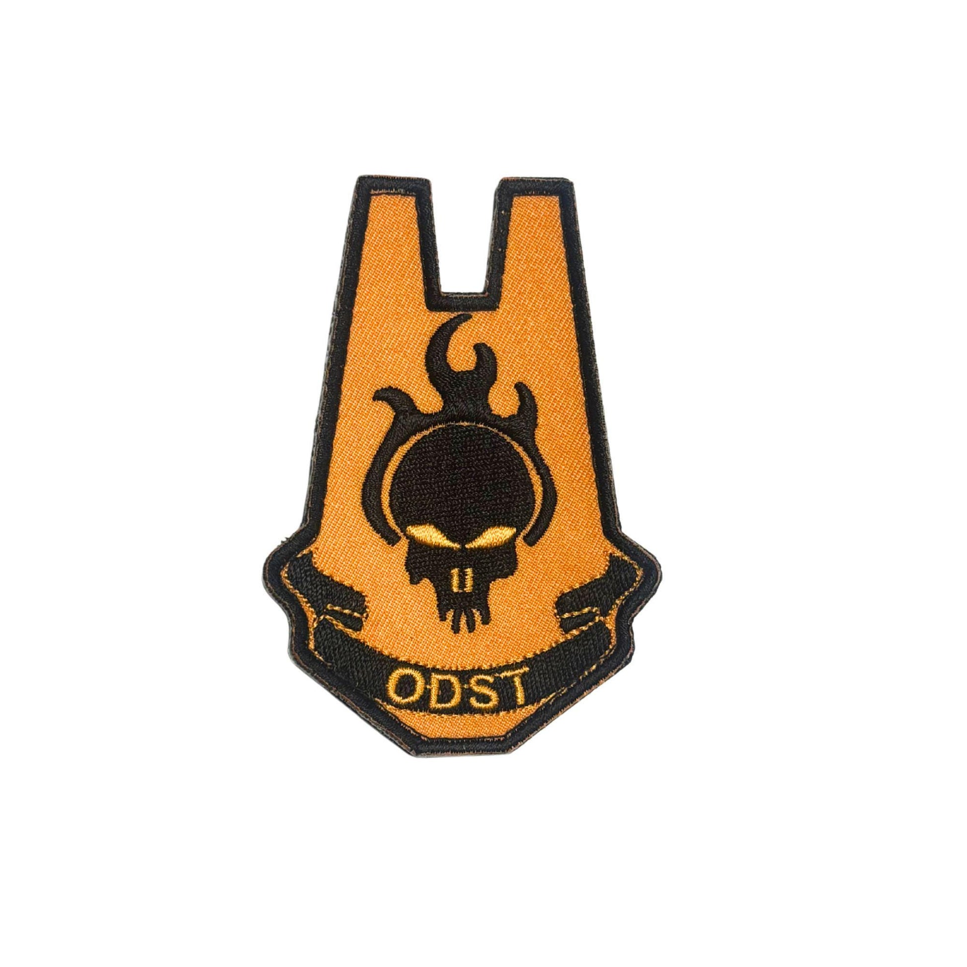 ODST Hola Orange/Blk Tactical Patch 3.5 inch - Hook Fastener Backing - HT1