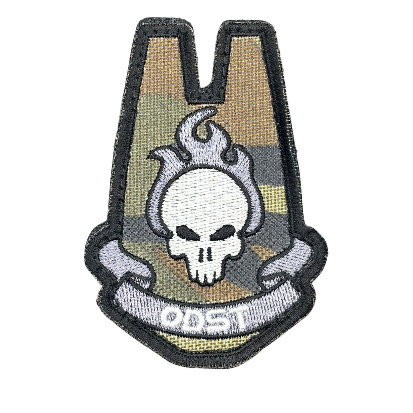 ODST Multicamo ODST Skull Hook Fastener Patch 3.5x2.5 Inch