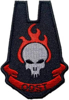 ODST Red/Blk Tactical Patch [3.5 inch - Hook Fastener Backing - HT7]