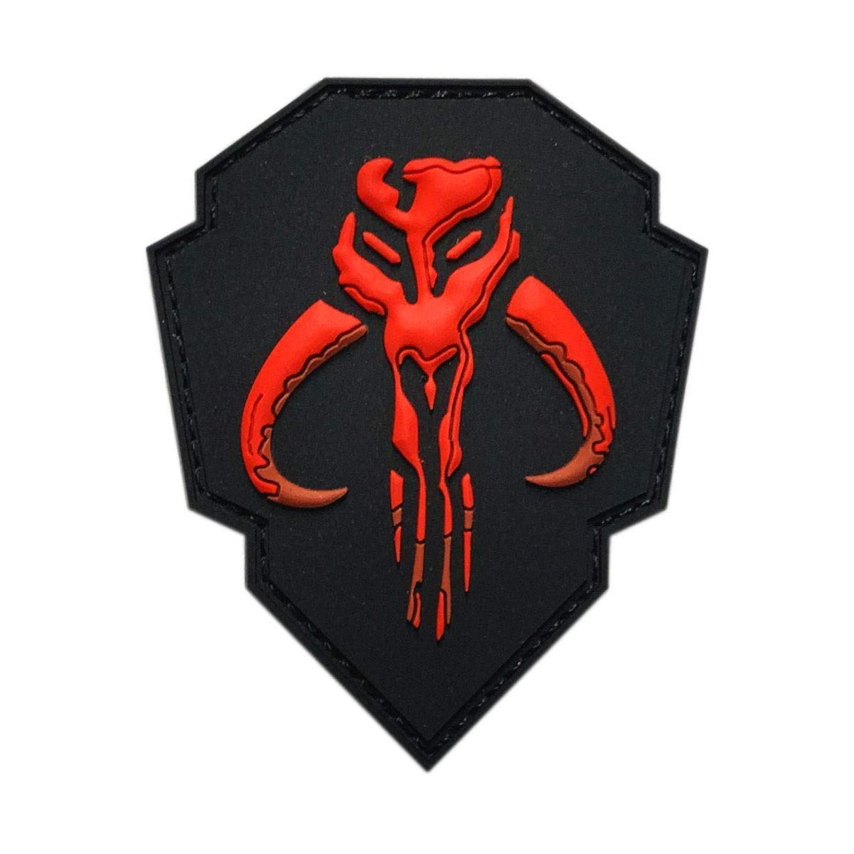Skull Mercenary Mythosaur Shield Patch [3D-PVC Rubber -“Hook” Fastener -SZ1]