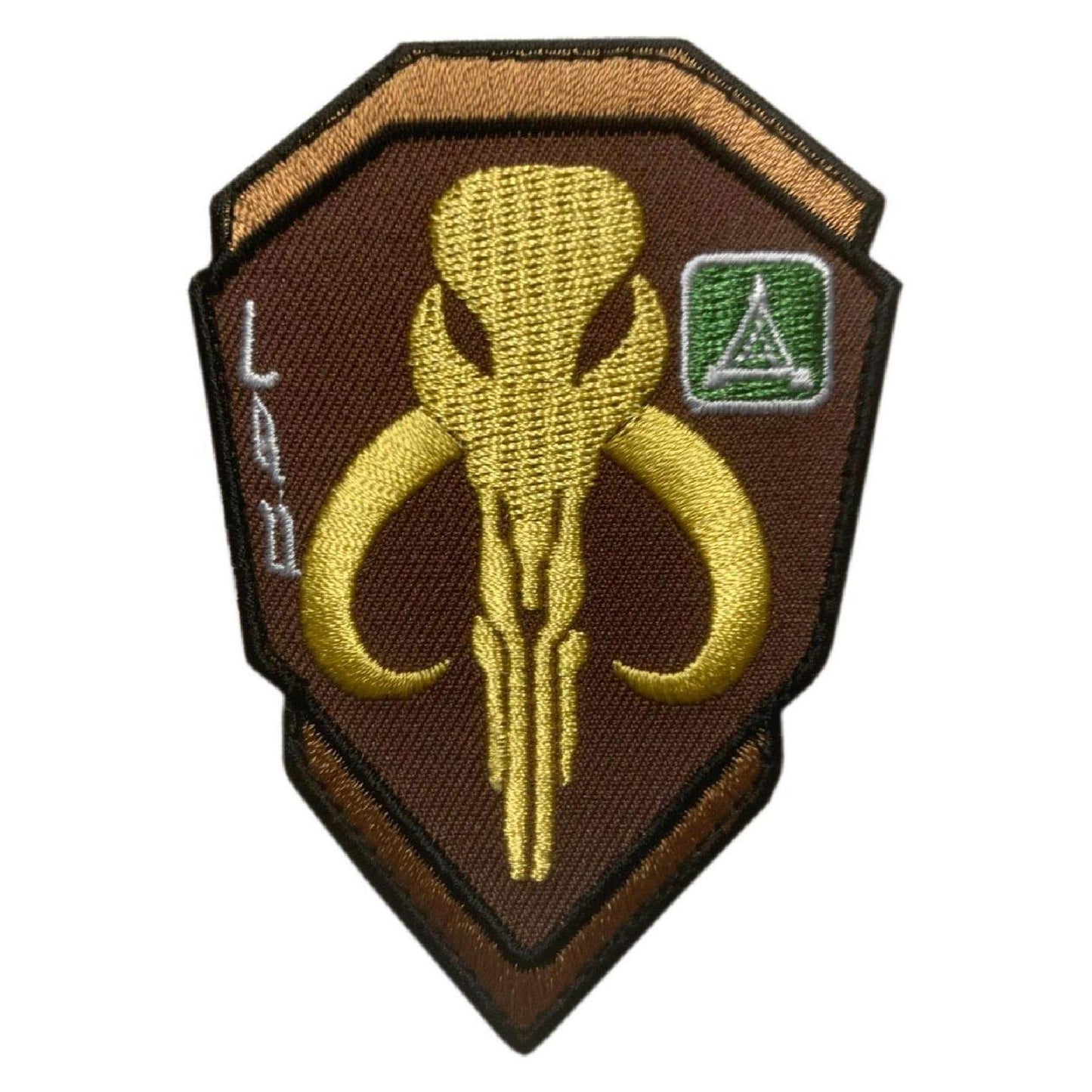 Mythosaur Skull Shield Patch ["Hook" Fastener - MS9]
