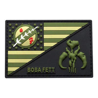 USA Flag Mythosaur Skull Patch (PVC Rubber-3.0 X 2.0-MTB4)