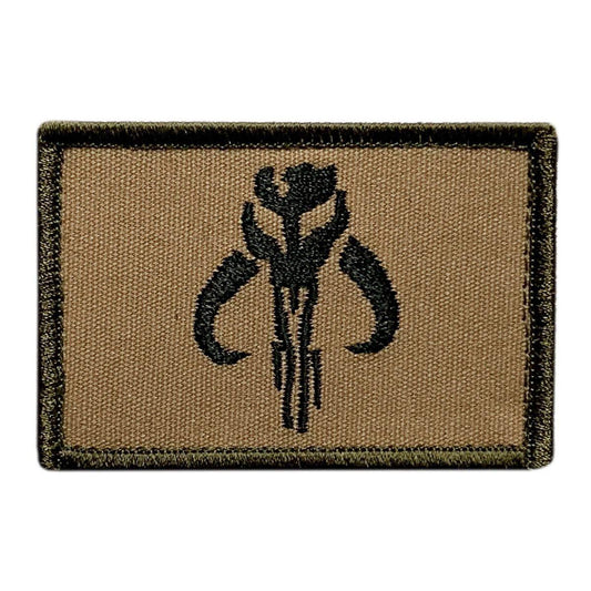 Mythosaur Skull Mando Patch [Hook Fastener Backing - 3.0 X 2.0 inch -BP-7]