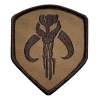 Hook Sand Camo Mythosaur Skull Shield Patch SW03