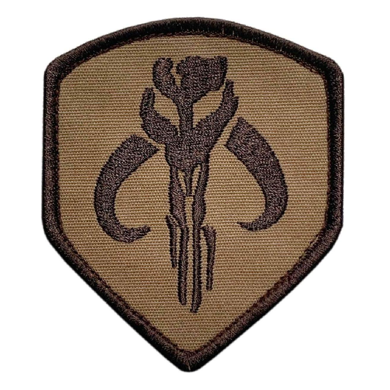 Hook Sand Camo Mythosaur Skull Shield Patch SW03