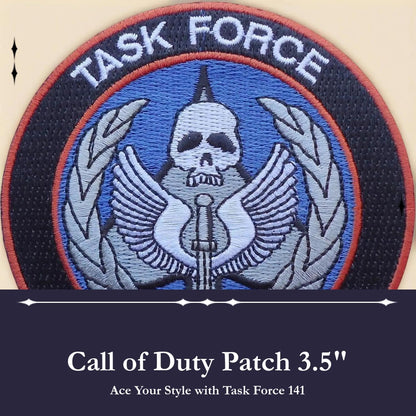 COD Logo Patches and Card Skins 3.5 inch Geometric Embroidery Design Hook Fastener Backing TSK1 Officially Designed Accessory
