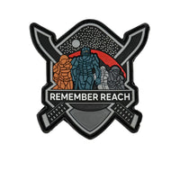 Remember Reach Legendary Shape White PVC Hook Fastener Patch 3.5x2.5 Inch