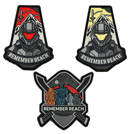 3 PC PVC Reach ODST Legendary Tactical Patch 3.50 inch - Hook Fastener Backing