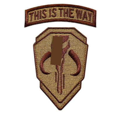 Mythosaur Skull This Way Skull Mercenary Skull Rocker Patch All Patches are (3x1 Inch) Rocker Tabs Shield Tabs(3.5x.2.5 Inch) Rectangle (3.0x2.0 Inch)